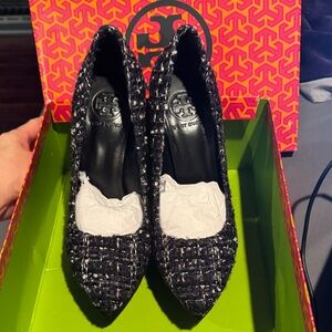 Tory Burch Blue Tweed 125mm Pump